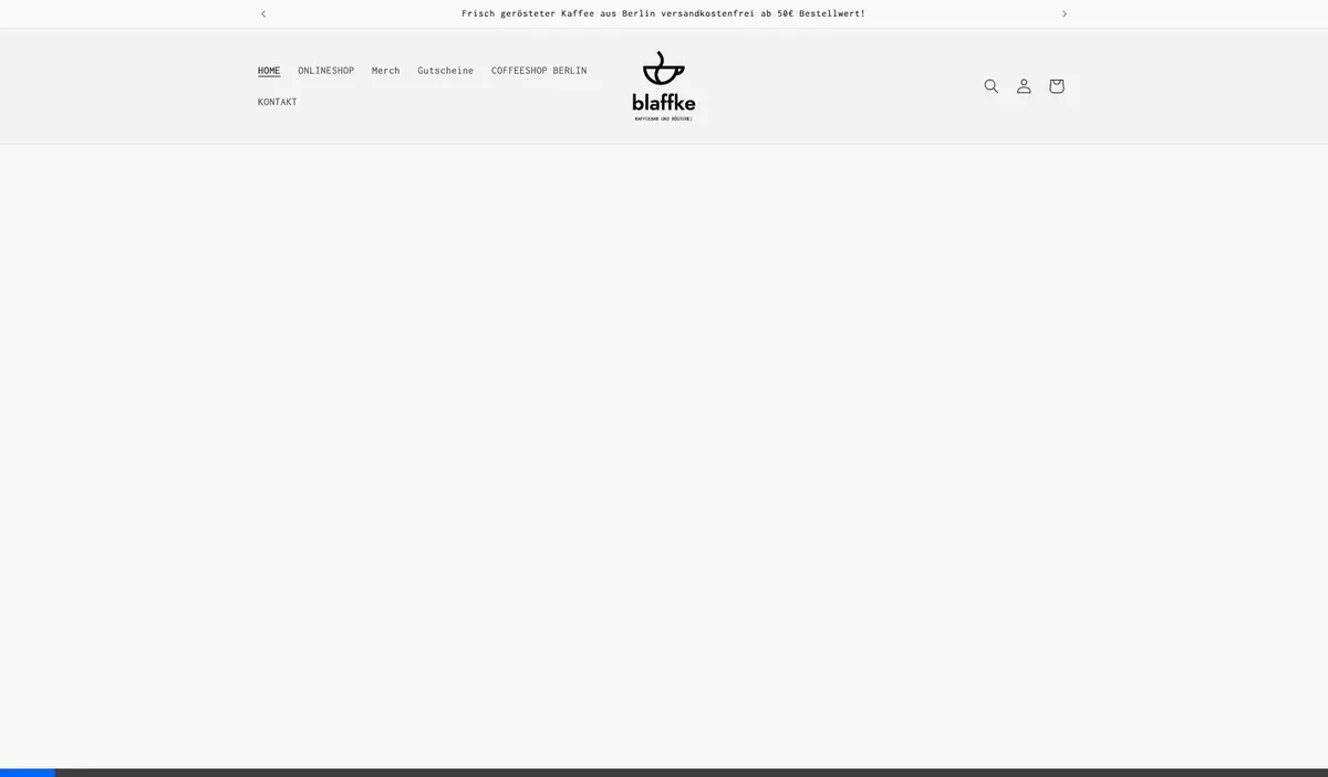 Blaffke Kaffeebar – E-Commerce Website für Berliner Kaffeeröster